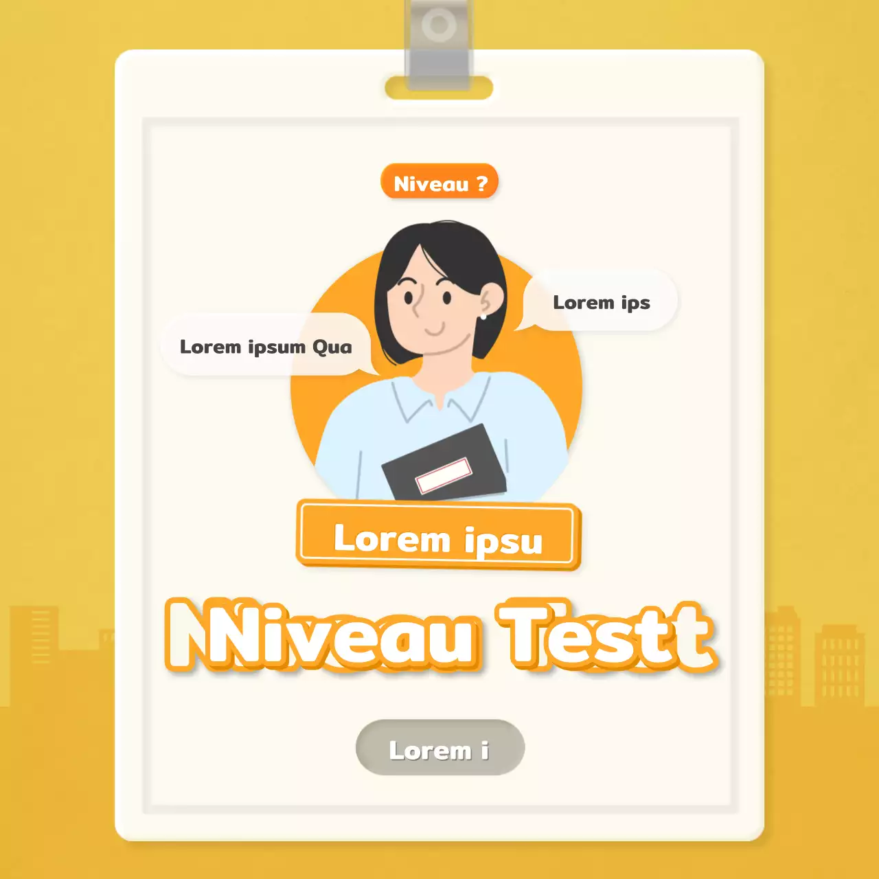 Controlelijst op werknemersniveau met oranje werknemerskaartconcept