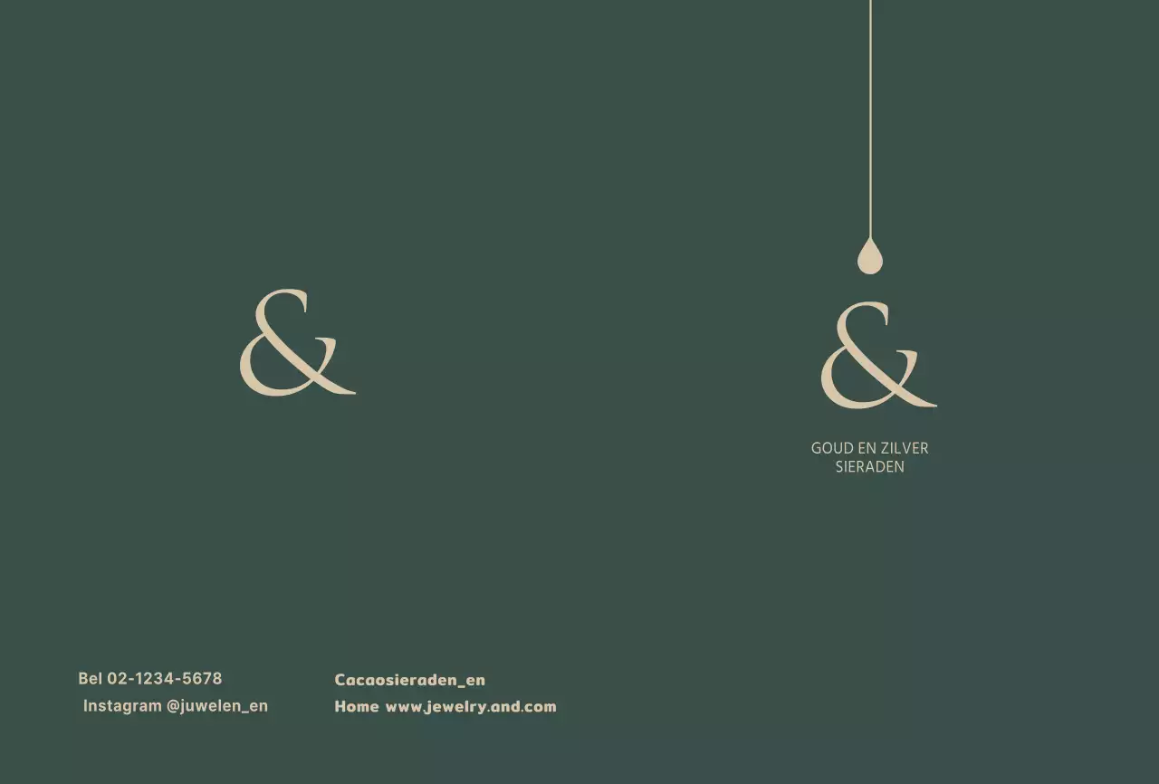 Diepgroene luxe accessoire ansichtkaart voor garantiekaart