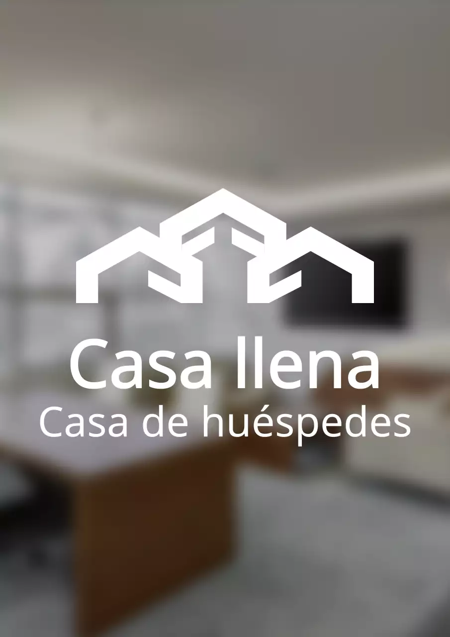 Logotipo de una casa de huéspedes de estilo sencillo
