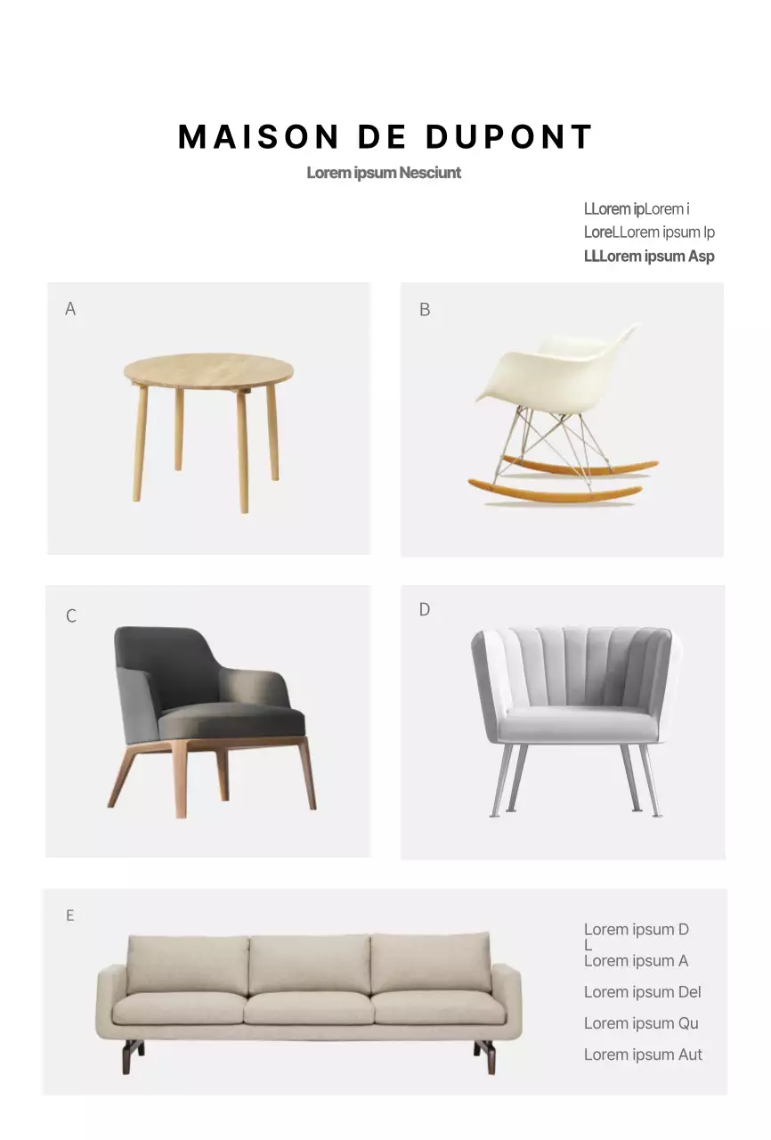 Carte postale blanche d'intérieur moderne pour la présentation d'un produit