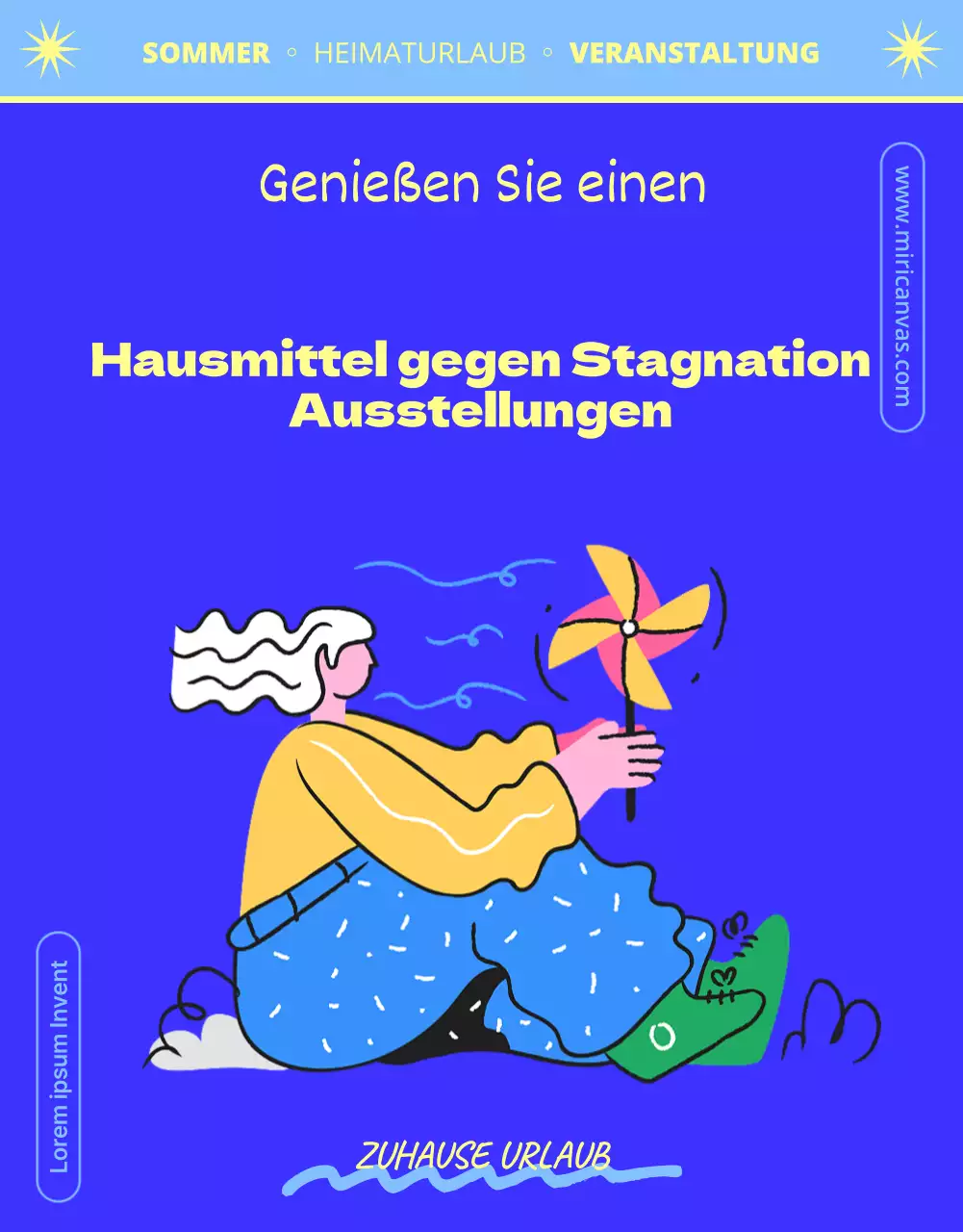 Homecoming-Sonderausstellung mit coolen blauen Illustrationen