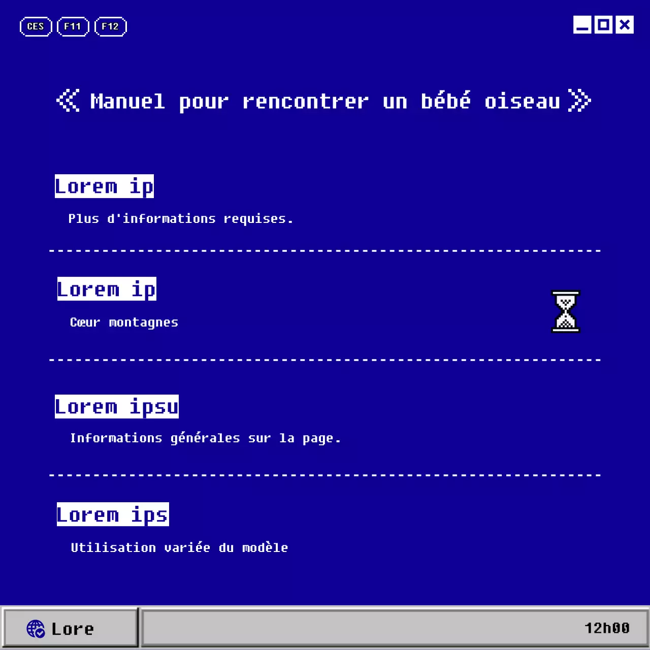 Le vieux bébé oiseau bleu et gris de l'ordinateur CardNews
