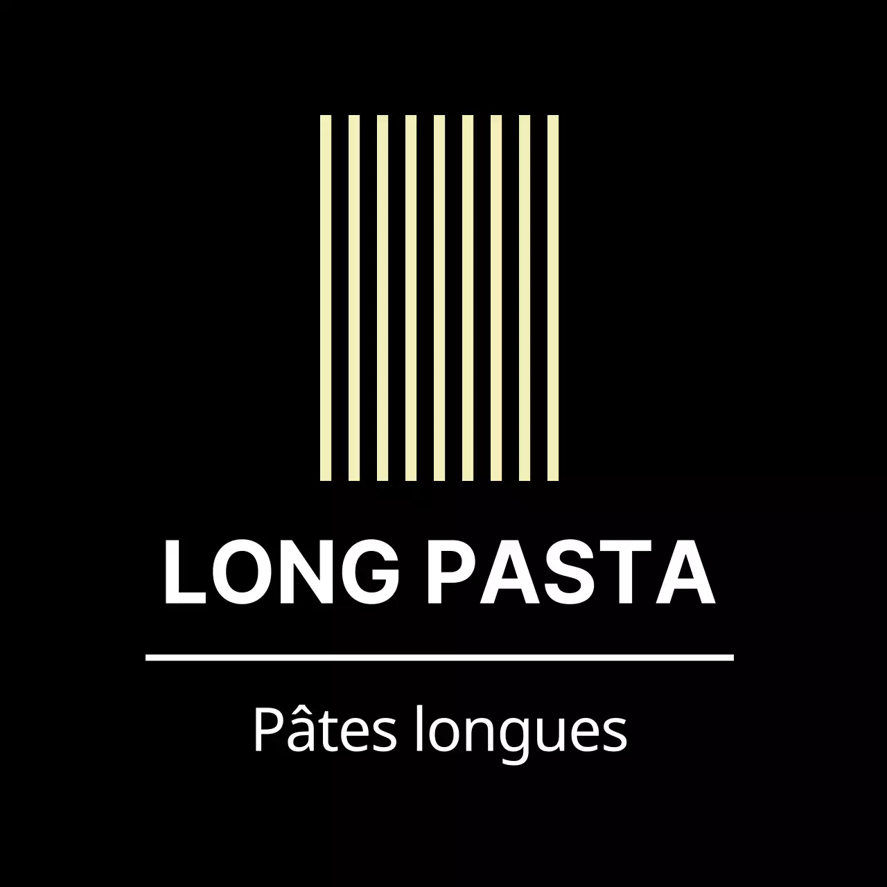 Étiquette pour pâtes longues pour les plats d'accompagnement simples et noirs