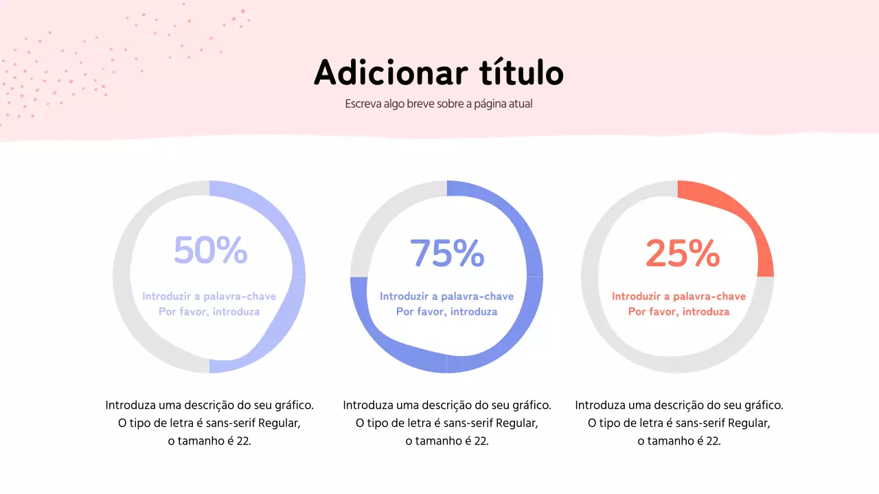Gráfico de círculos geométricos com cores pastel