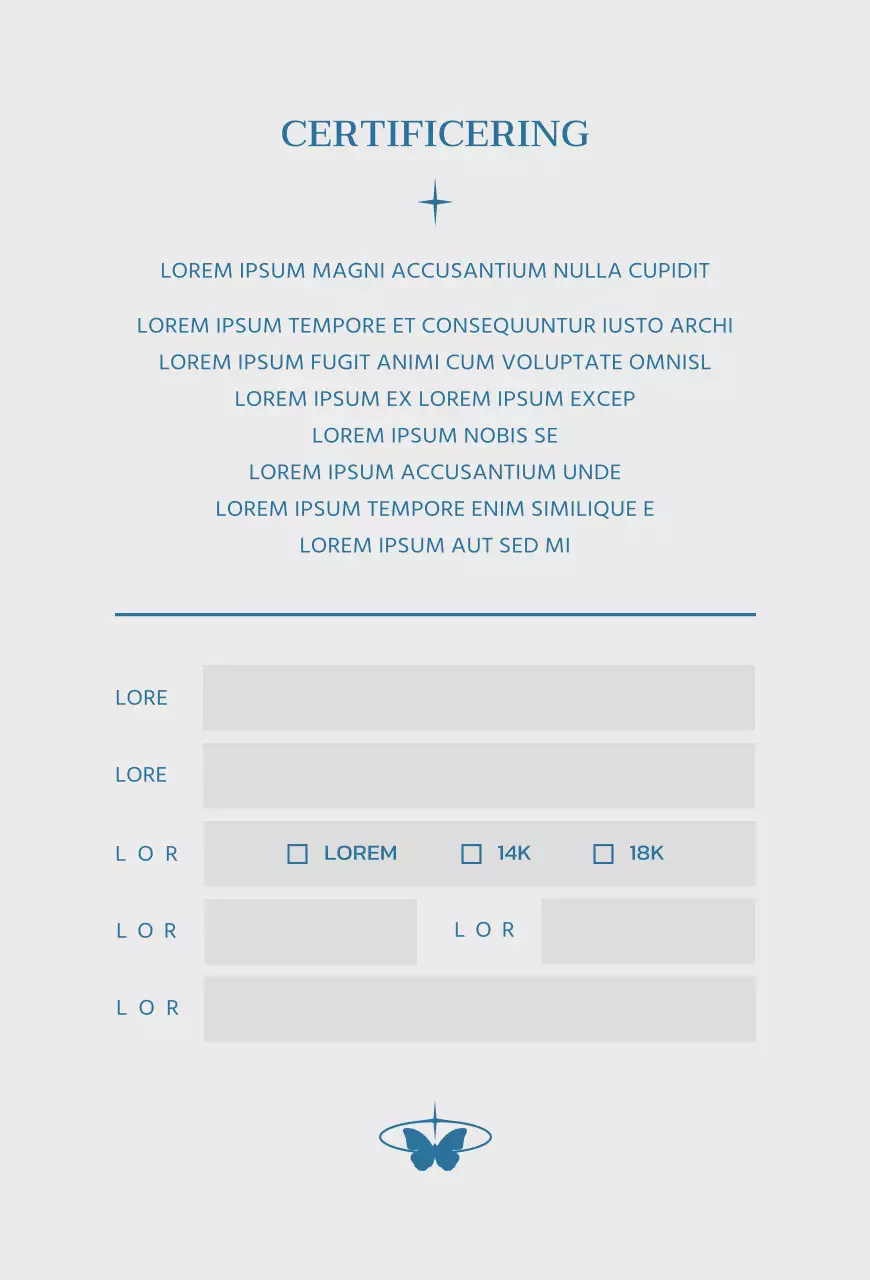 Een juwelenmerk met een rustgevend concept in blauw en grijs