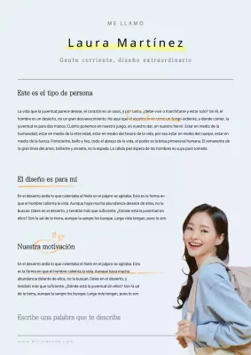 Una carta de presentación limpia y manuscrita