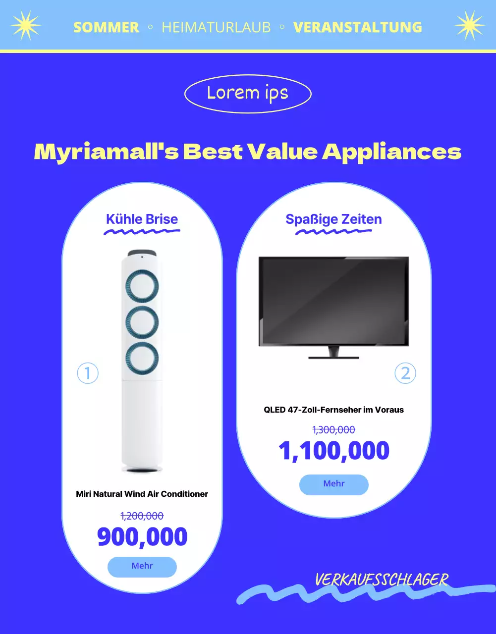 Homecoming-Sonderausstellung mit coolen blauen Illustrationen