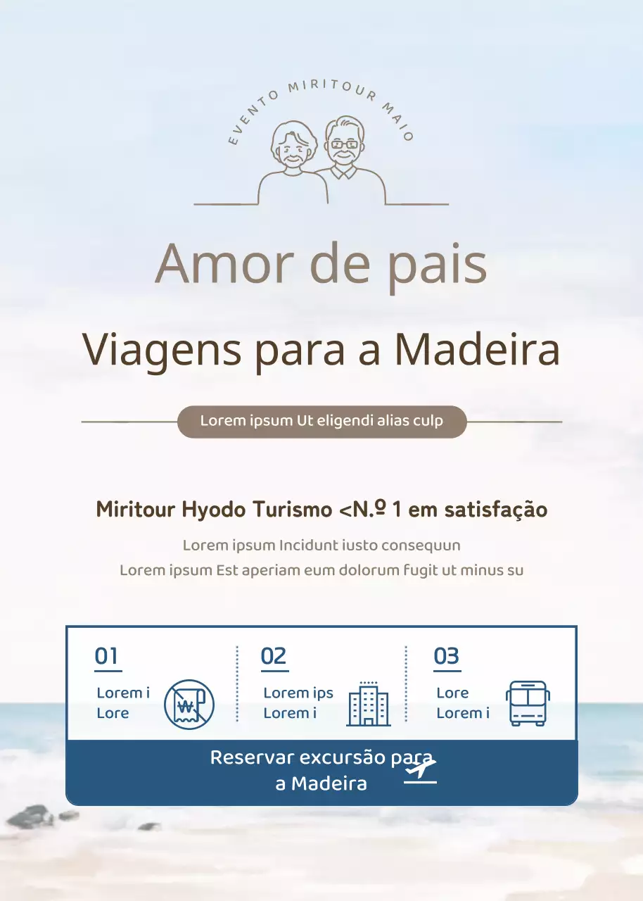 Tema de turismo de piedade filial de conceito limpo azul-castanho claro