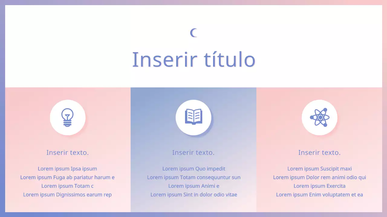 Agenda simples com gradiente rosa-púrpura