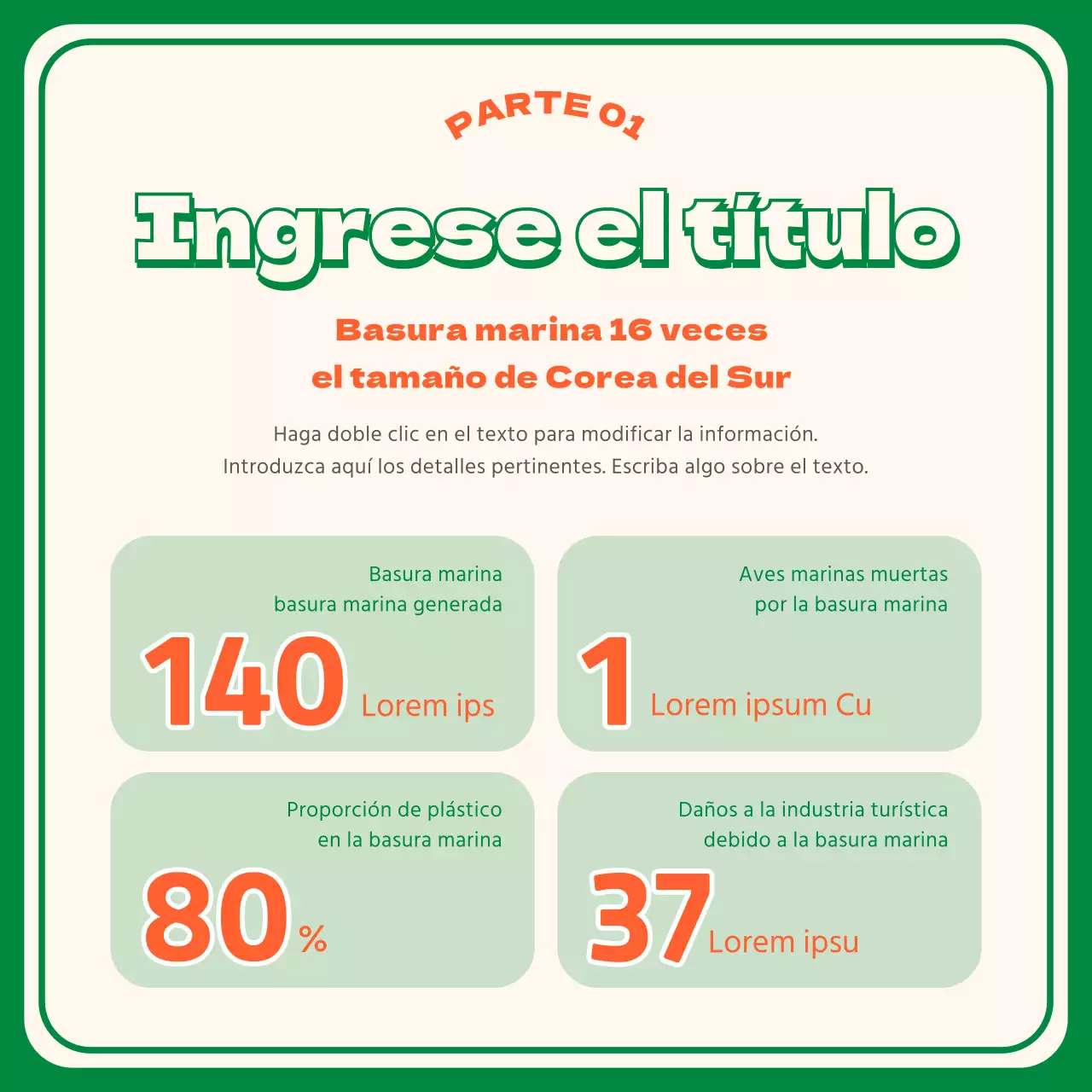 Green Orange Beachcombing CardNoticias