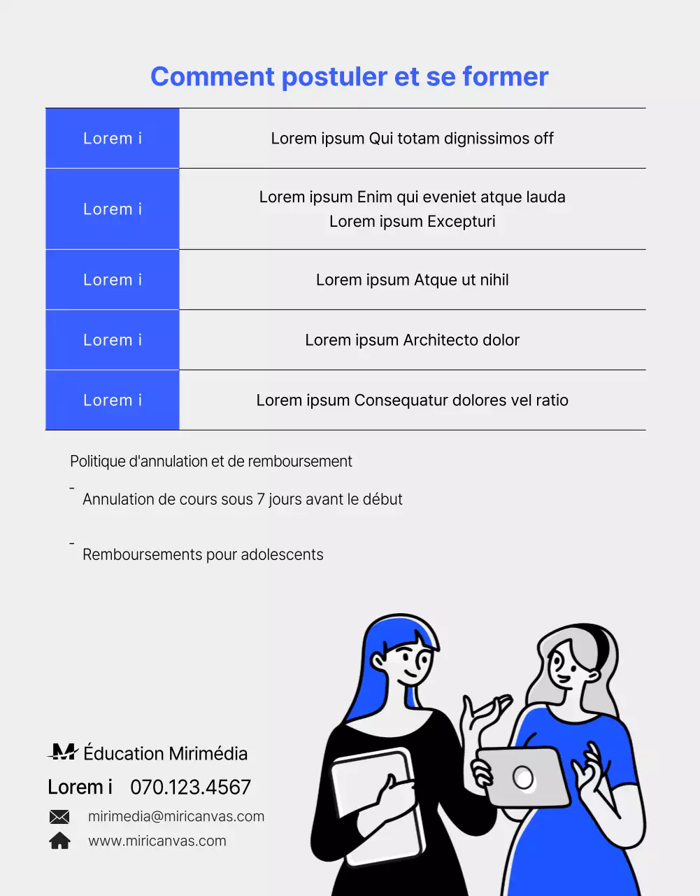 Guide des programmes d'éducation à la littératie numérique en bleu et en noir et blanc