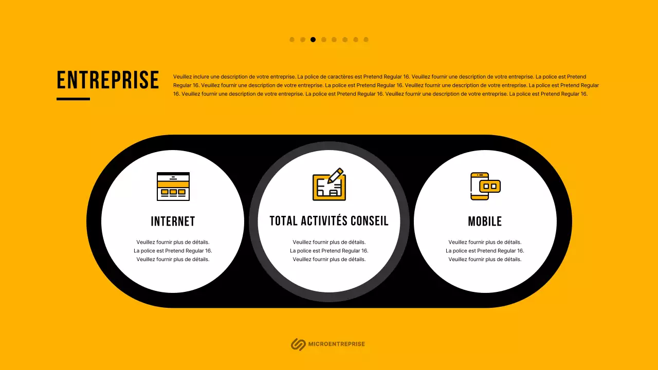 Plan d'affaires simple pour le Nouvel An en blanc et orange