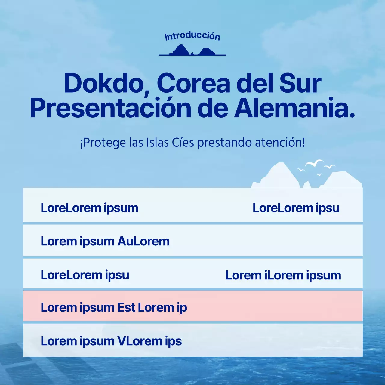 El equipo de divulgación universitaria de Dokdo en azul claro y azul marino