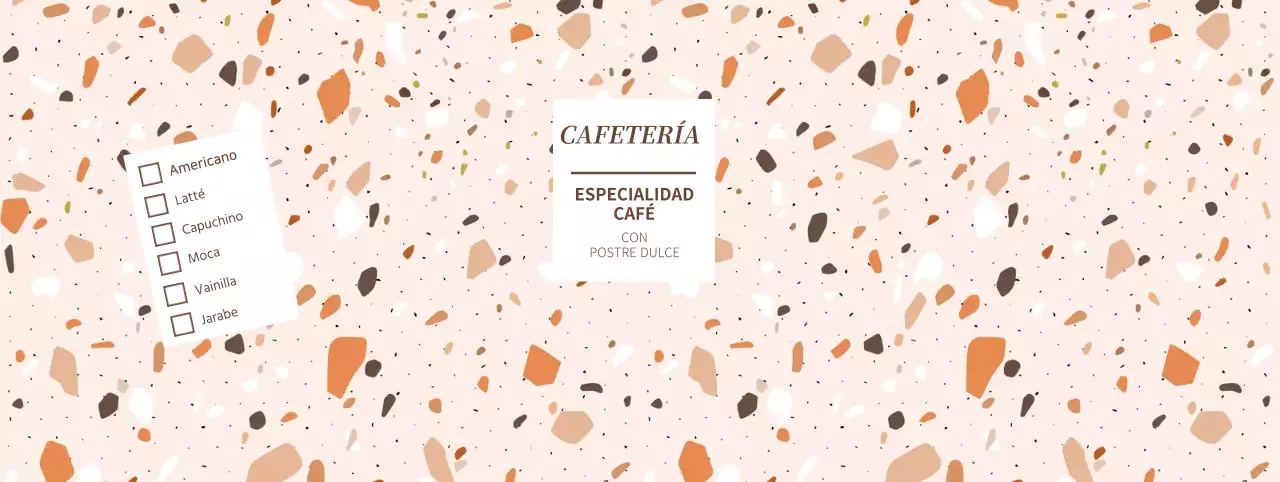 Vasos de papel con estampado de formas coloridas para carta de bebidas de cafetería