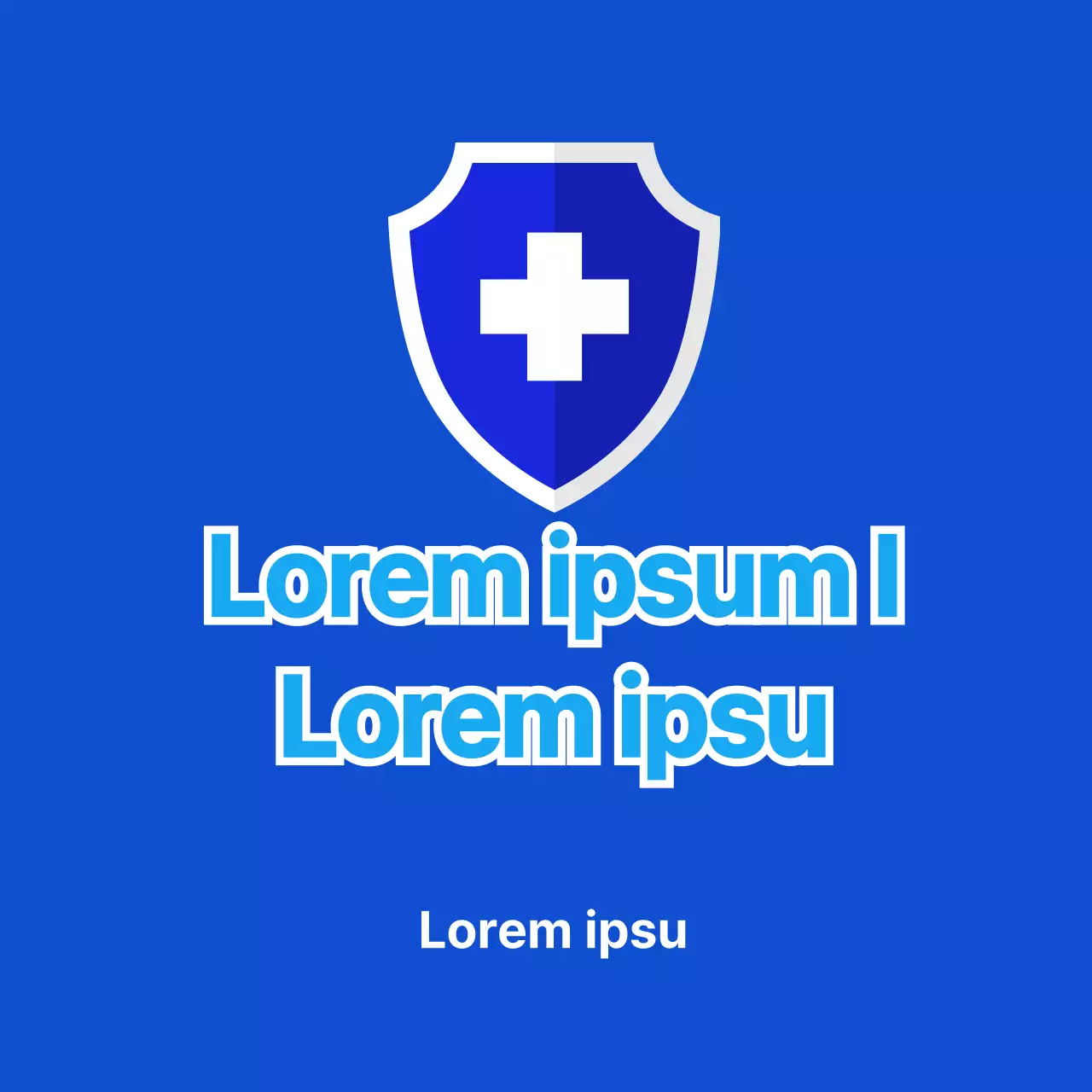 Blauer Corona Vaccinated Medizinischer Aufkleber