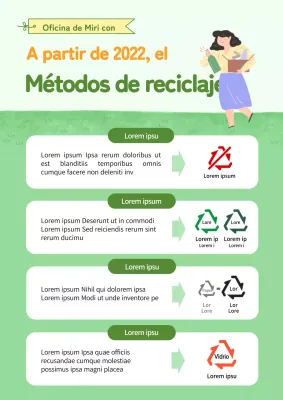 Cómo reciclar un concepto de ilustración de campo verde