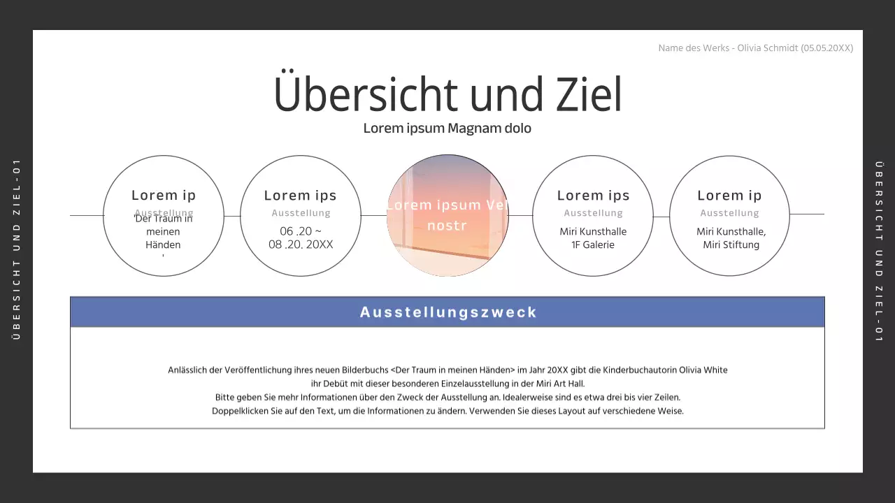 Schwarz-blaue, schlichte Kinderbuch-Illustrationsbroschüre für die Sonderausstellung