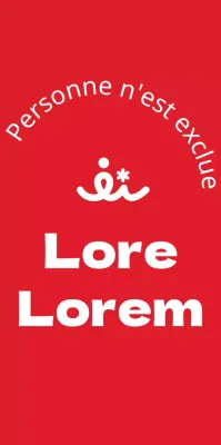 Souvenirs simples de centres de services publics avec des symboles rouges et blancs