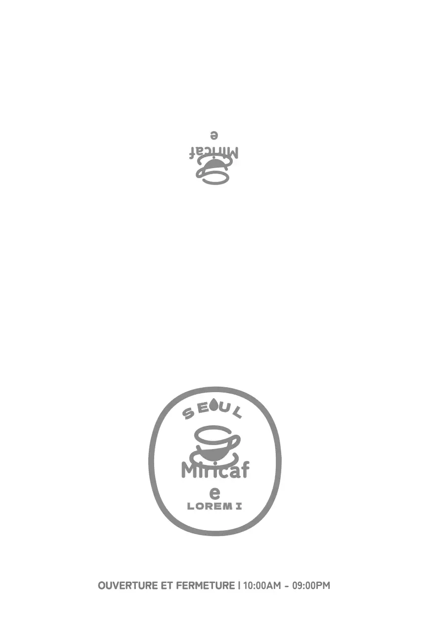 Carte postale timbrée pour un café cosy gris timbres