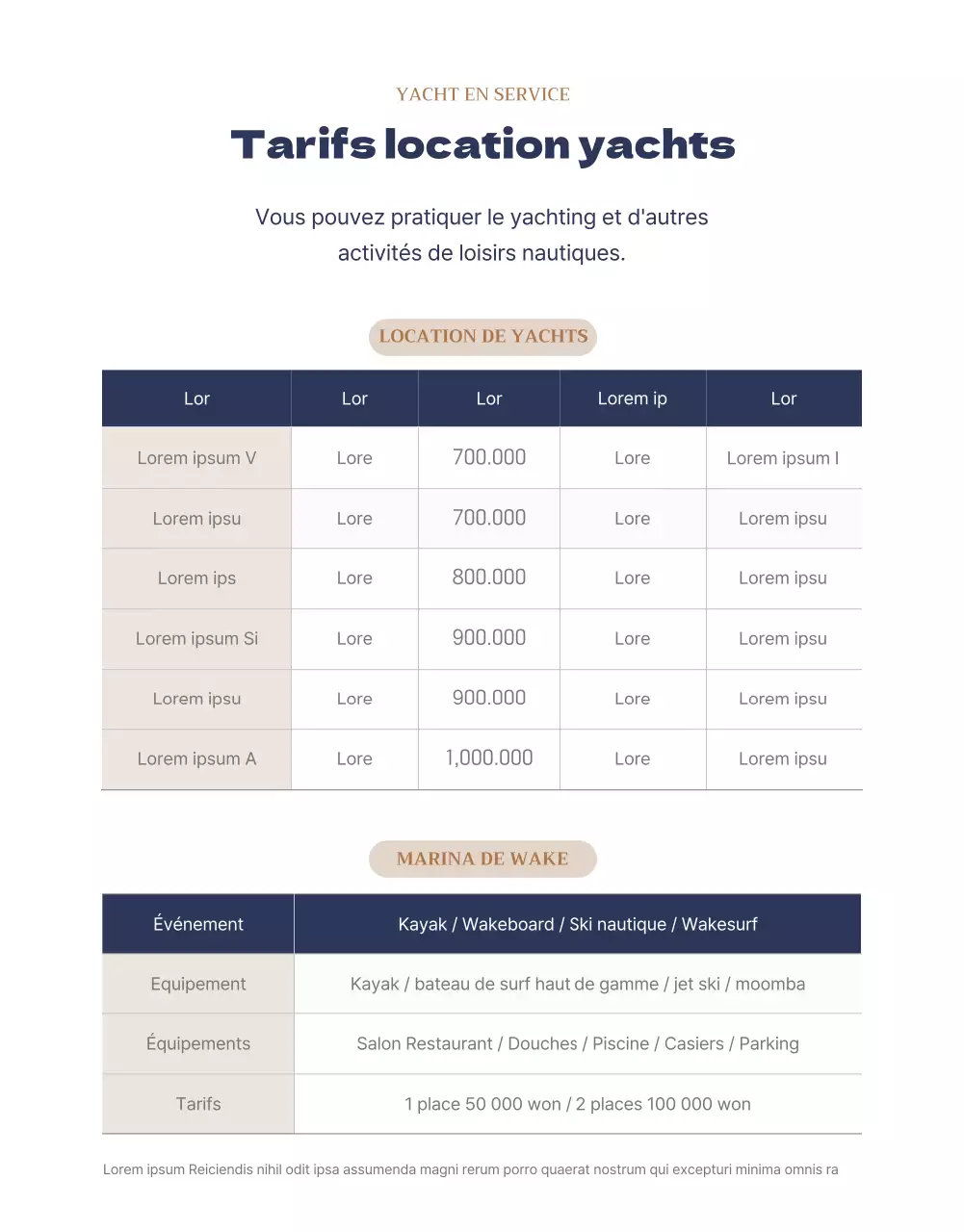 Un yacht club privé en marine dorée