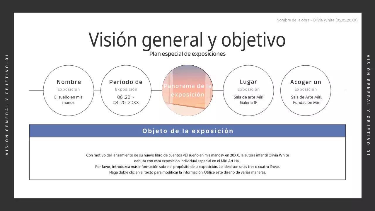 Negro y azul simple ilustrador de cuentos de hadas folleto de la exposición especial