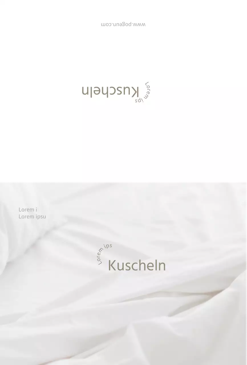 Postkarte für eine einfache weiße Bettdecke Produkteinführung