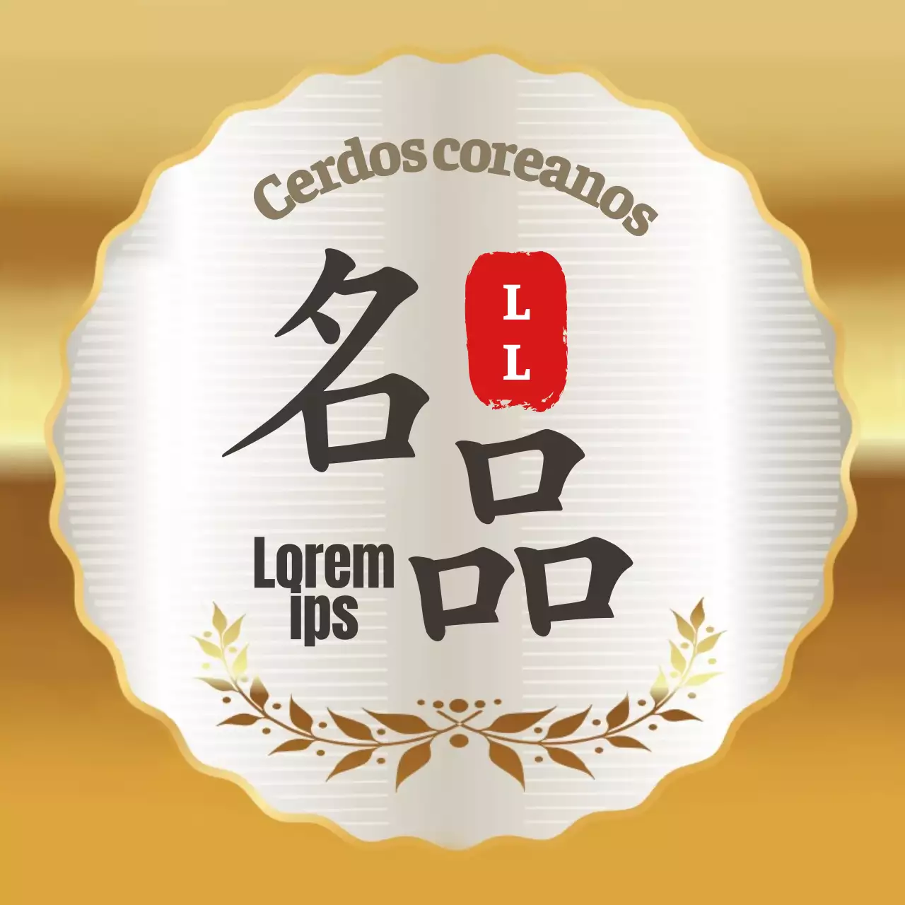 Adhesivo blanco de lujo para set de regalo