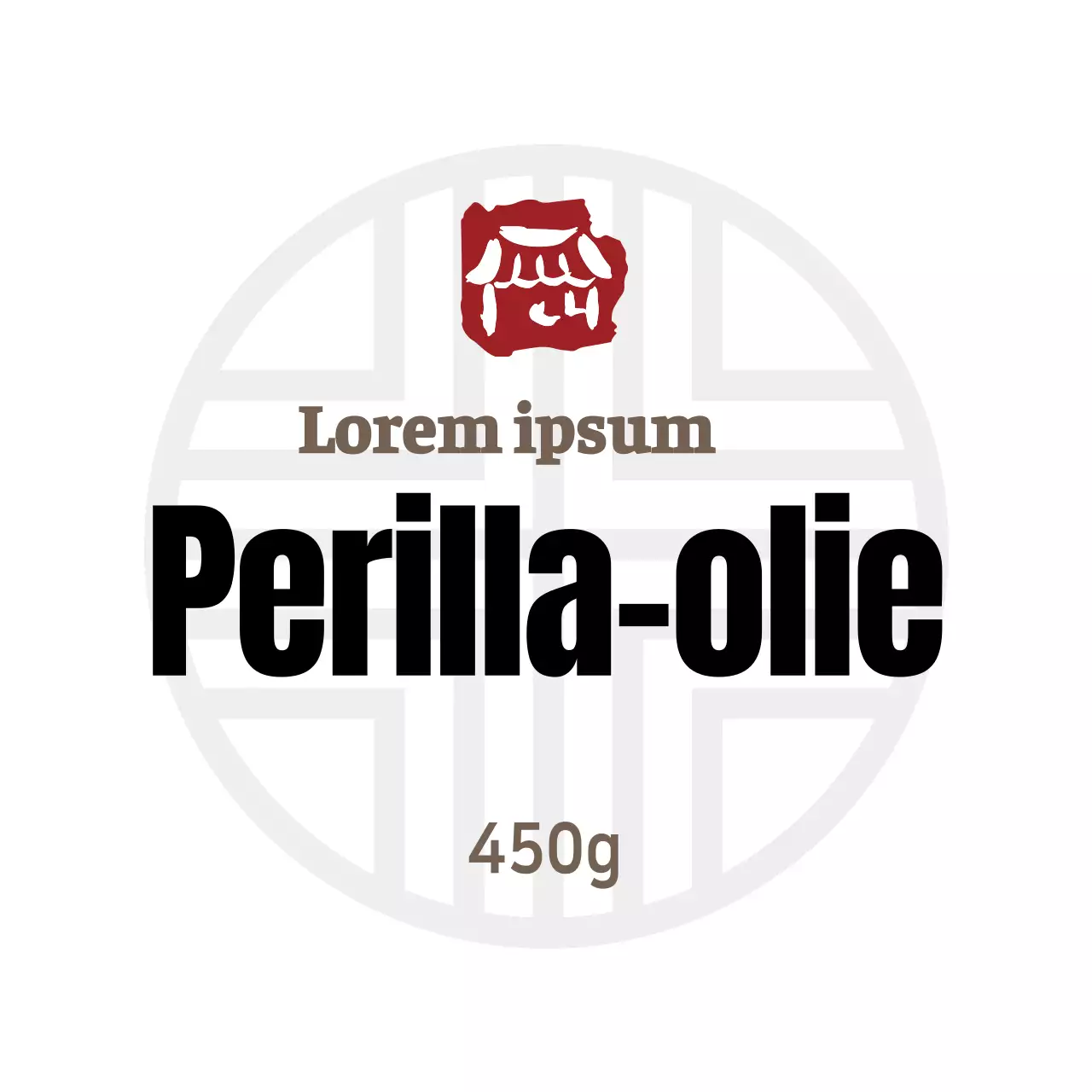 Perilla olie sticker voor witte eenvoudige etiketten