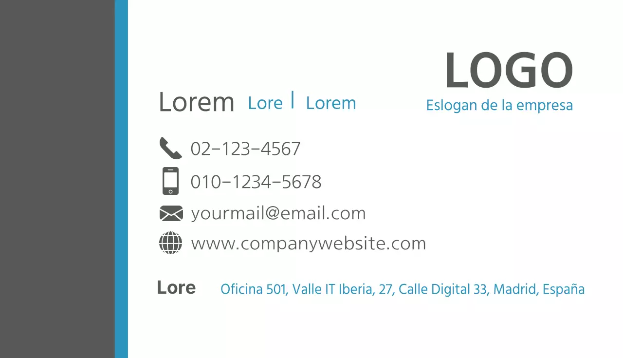 Tarjeta de visita cuadrada