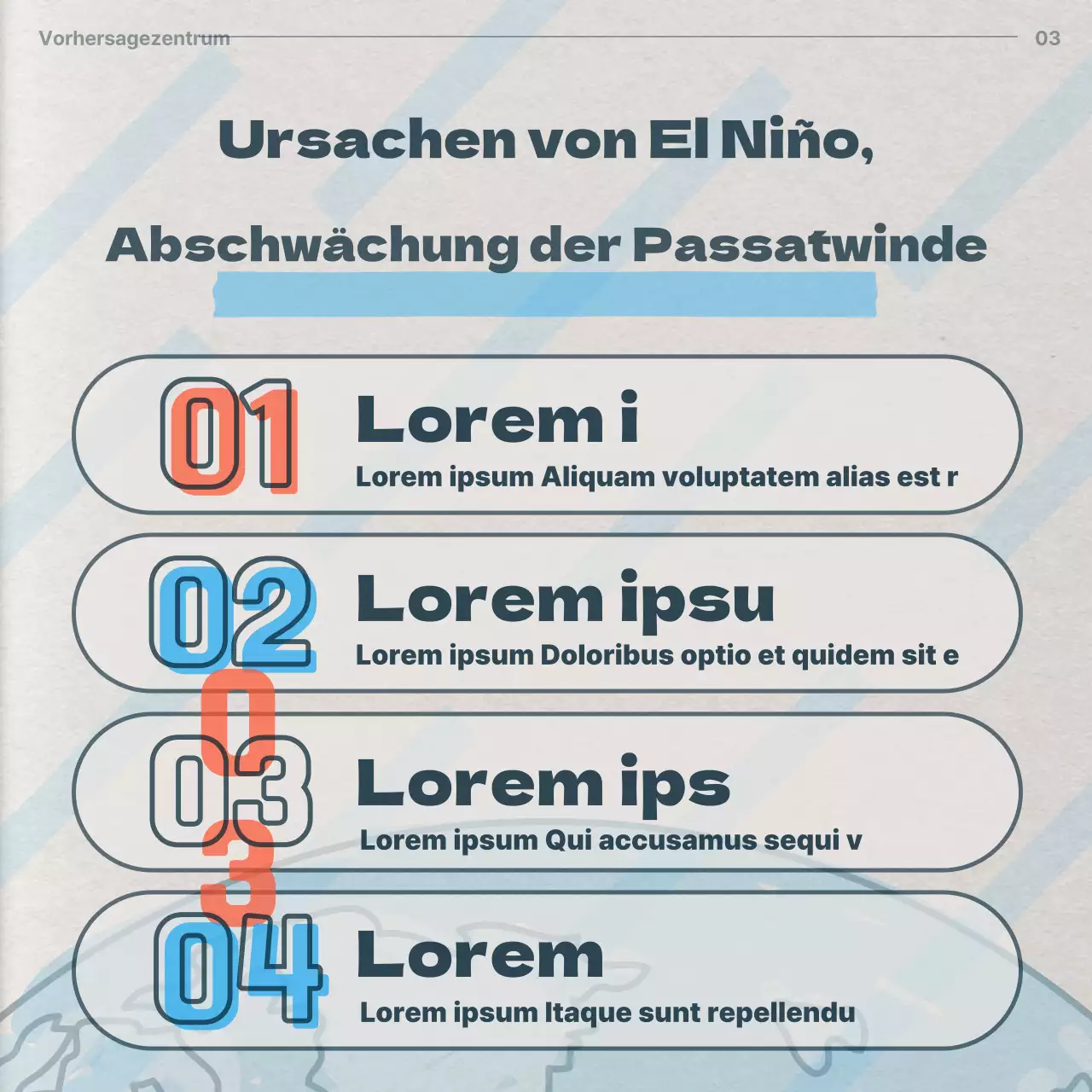 Retro-Klimabeobachtungen in Beige und Hellblau