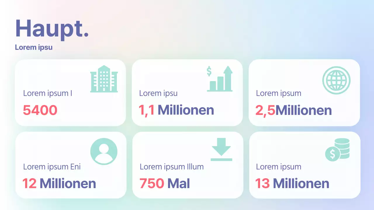 Datenanalysebericht mit pastellfarbenem Farbverlaufshintergrund