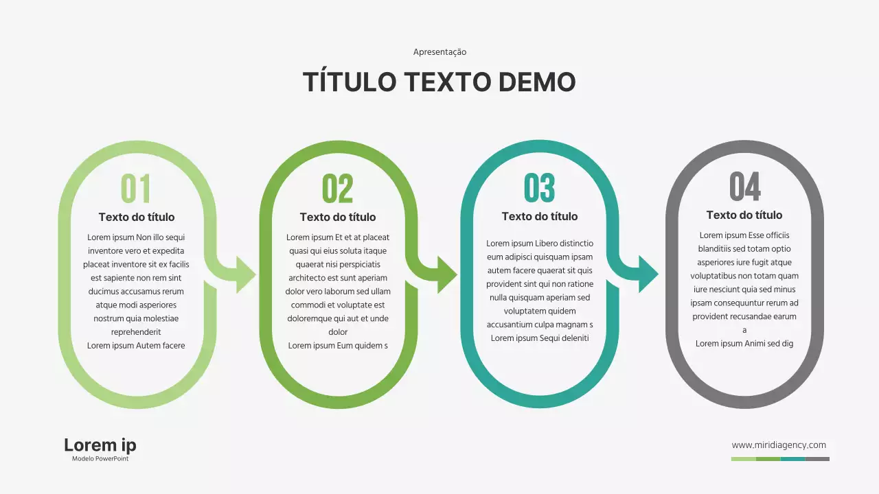 Uma linha cronológica concetual simples a verde