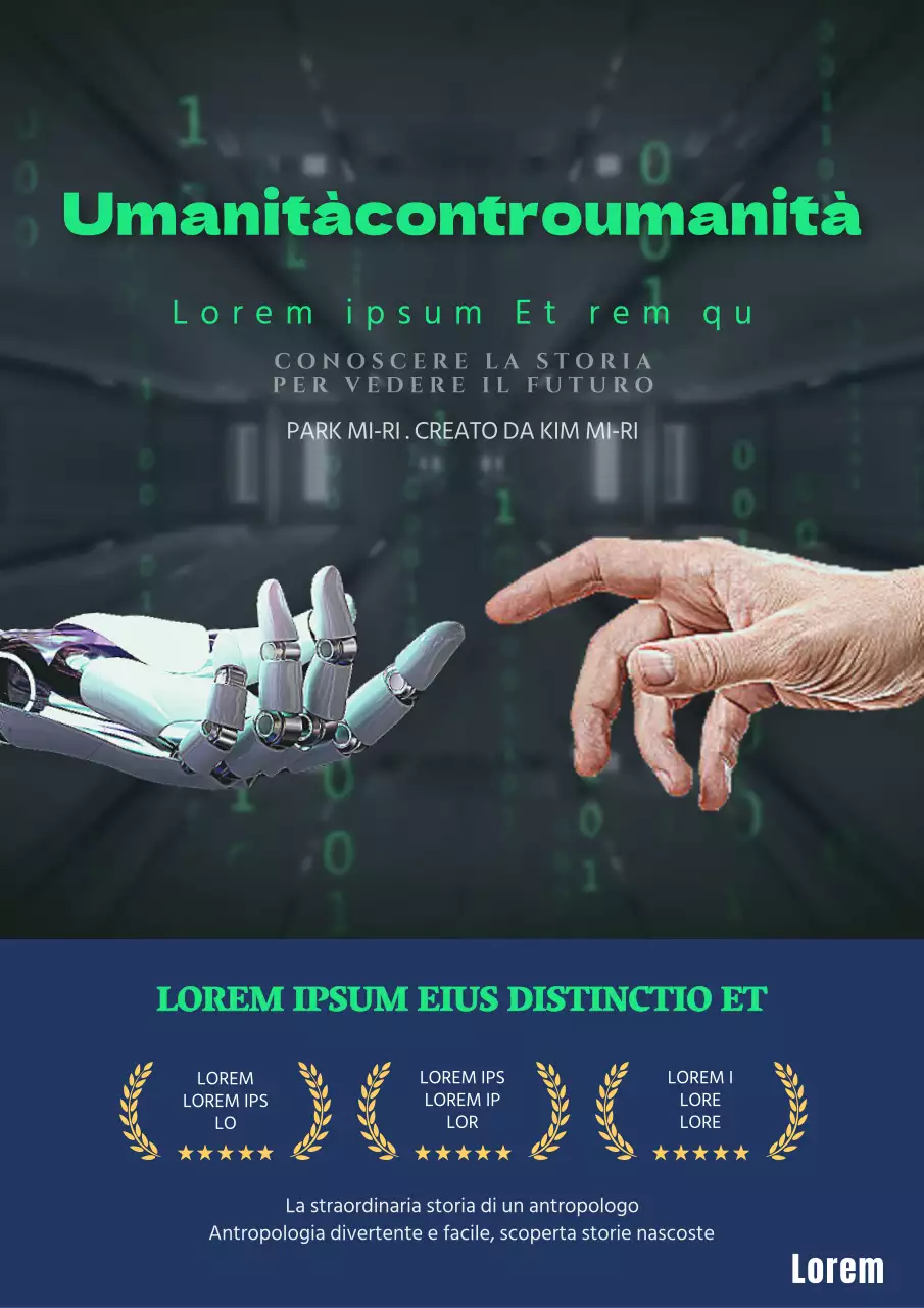 Design storico con testo verde neon