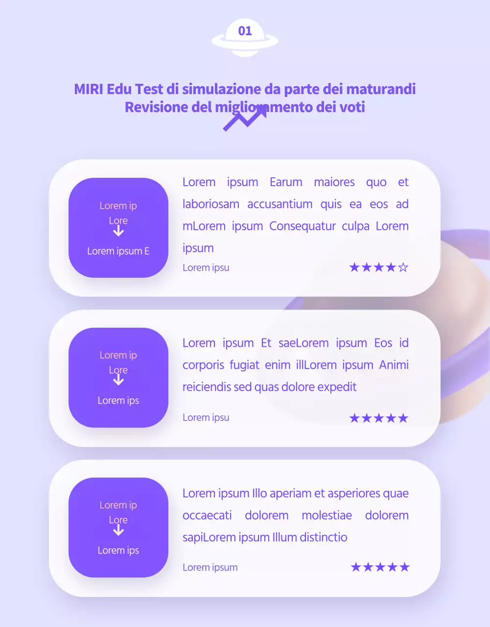 Acquista il test pratico online con il concetto di spazio viola