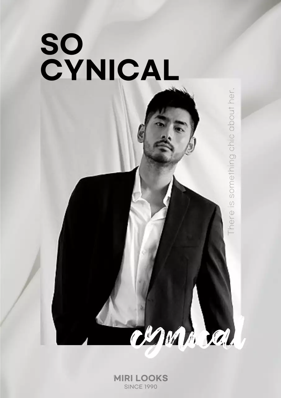 白黒 モダン ファッション ポスター