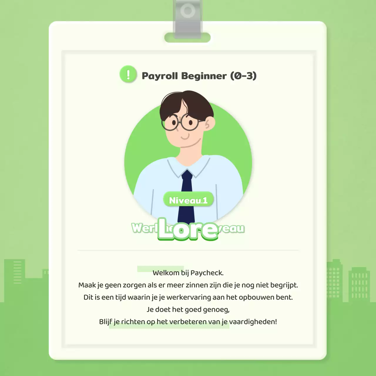 Controlelijst op werknemersniveau met oranje werknemerskaartconcept