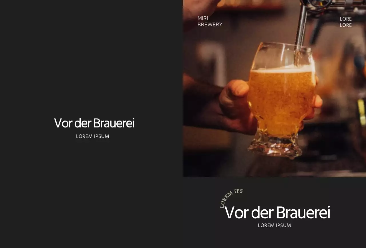 Black Simple Brewery Bier Postkarte