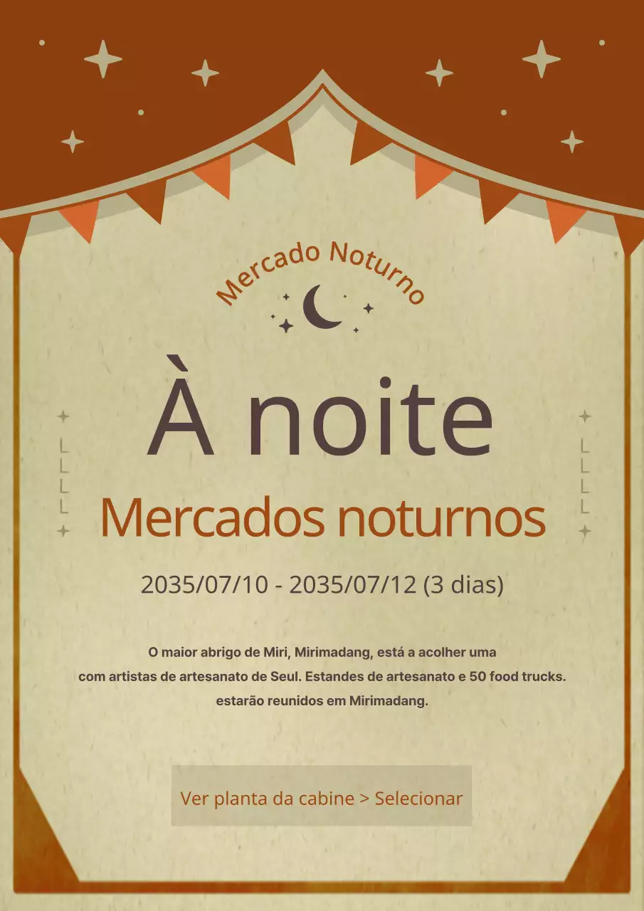 Grinalda castanha e simples Um guia para o mercado noturno à noite