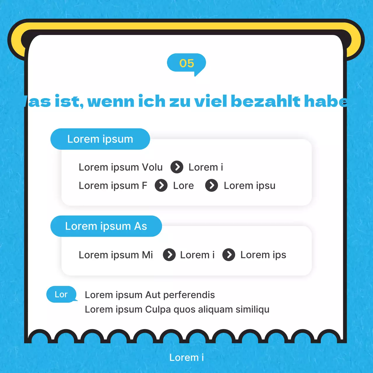 Himmelblaue Illustration der lokalen SteuerkarteNews