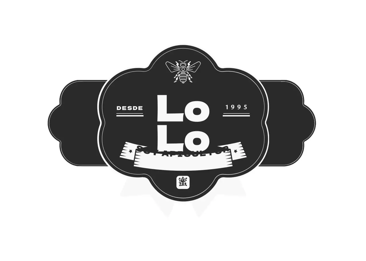 Lujoso adhesivo de etiqueta de miel con concepto de marco de cinta en gris oscuro y blanco