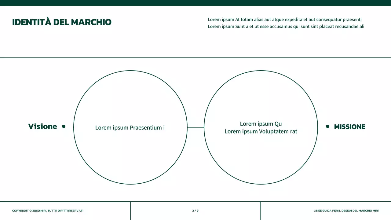 Linee guida del marchio semplici in verde con accenti arancioni