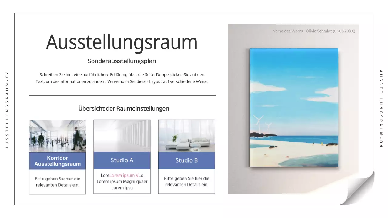 Schwarz-blaue, schlichte Kinderbuch-Illustrationsbroschüre für die Sonderausstellung