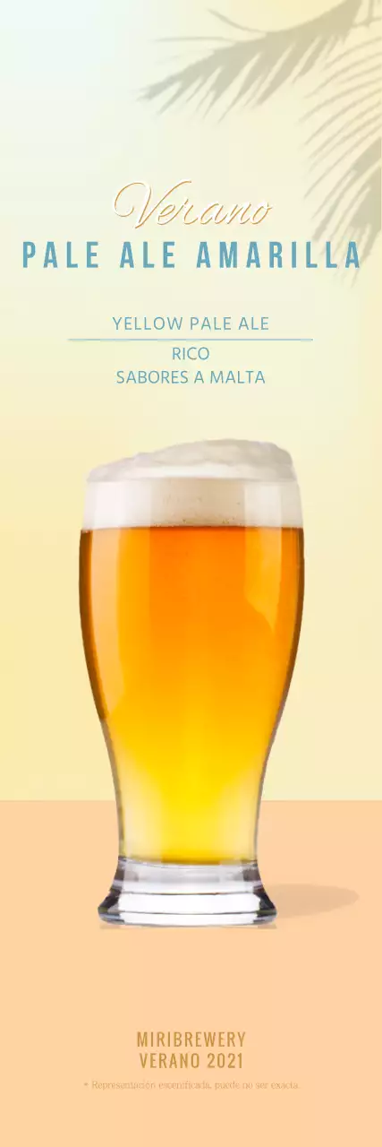 Cartel sencillo de cerveza artesanal