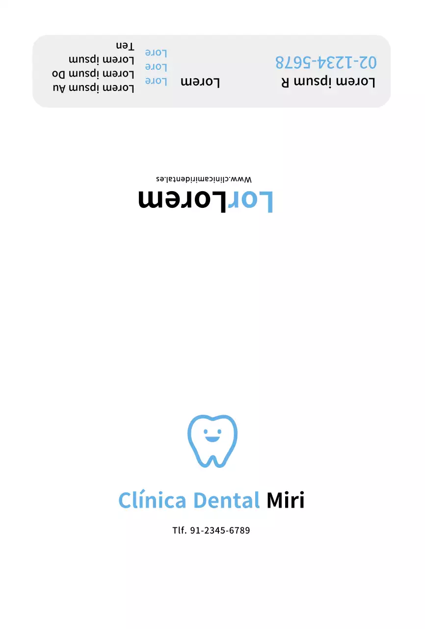 Postal blanca sencilla para tarjetas de citas dentales