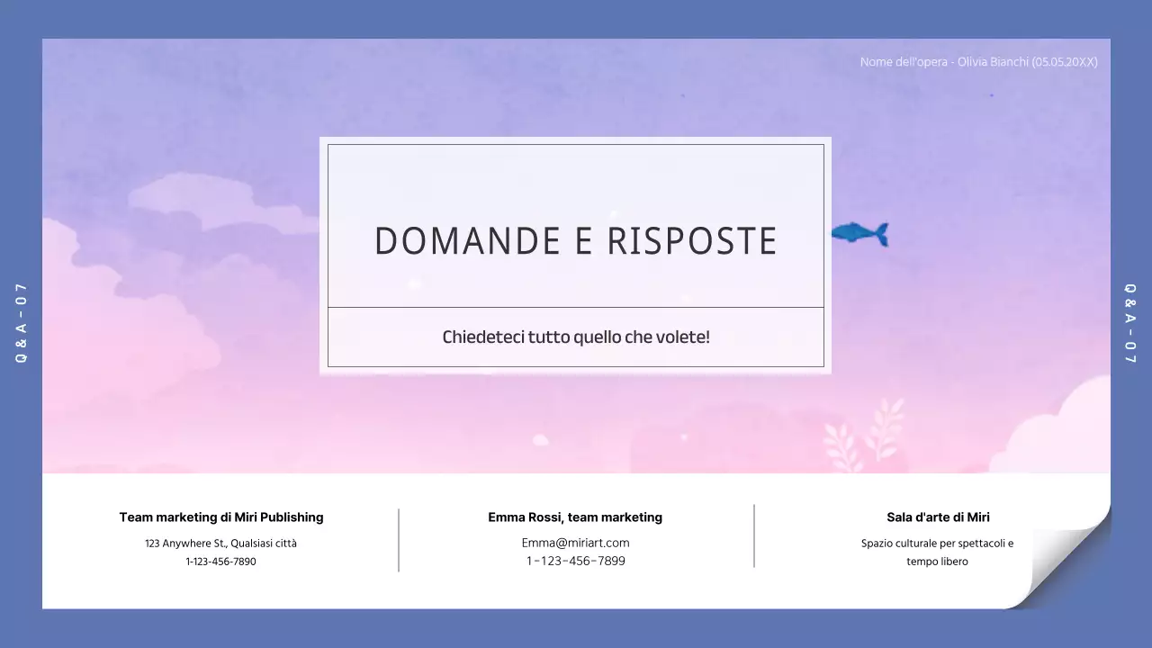 Illustratore di fiabe semplici in nero e blu, brochure della mostra speciale