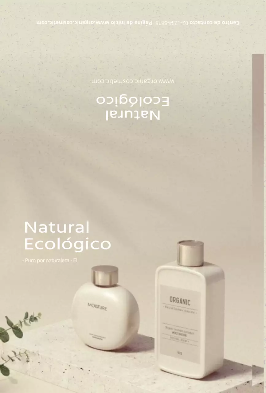 Postal promocional sencilla de cosméticos beige