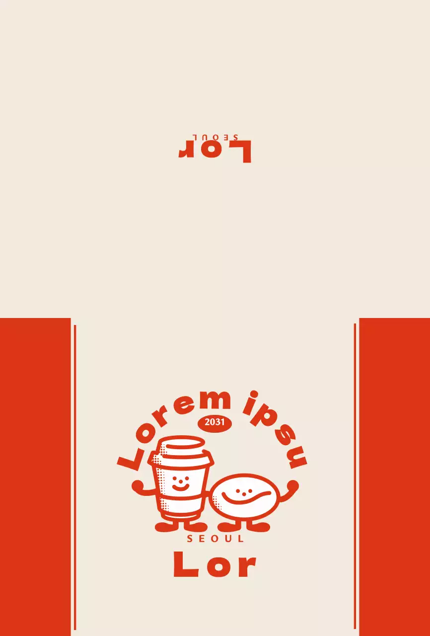 Vintage Red Cute Character Retro Cafe Postcard per i francobolli