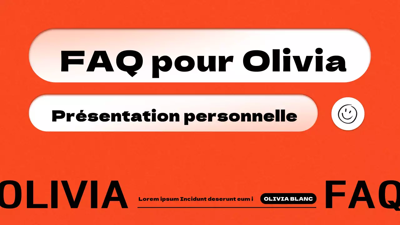 Infographie sur le concept de gradient simple en orange et blanc À propos de nous