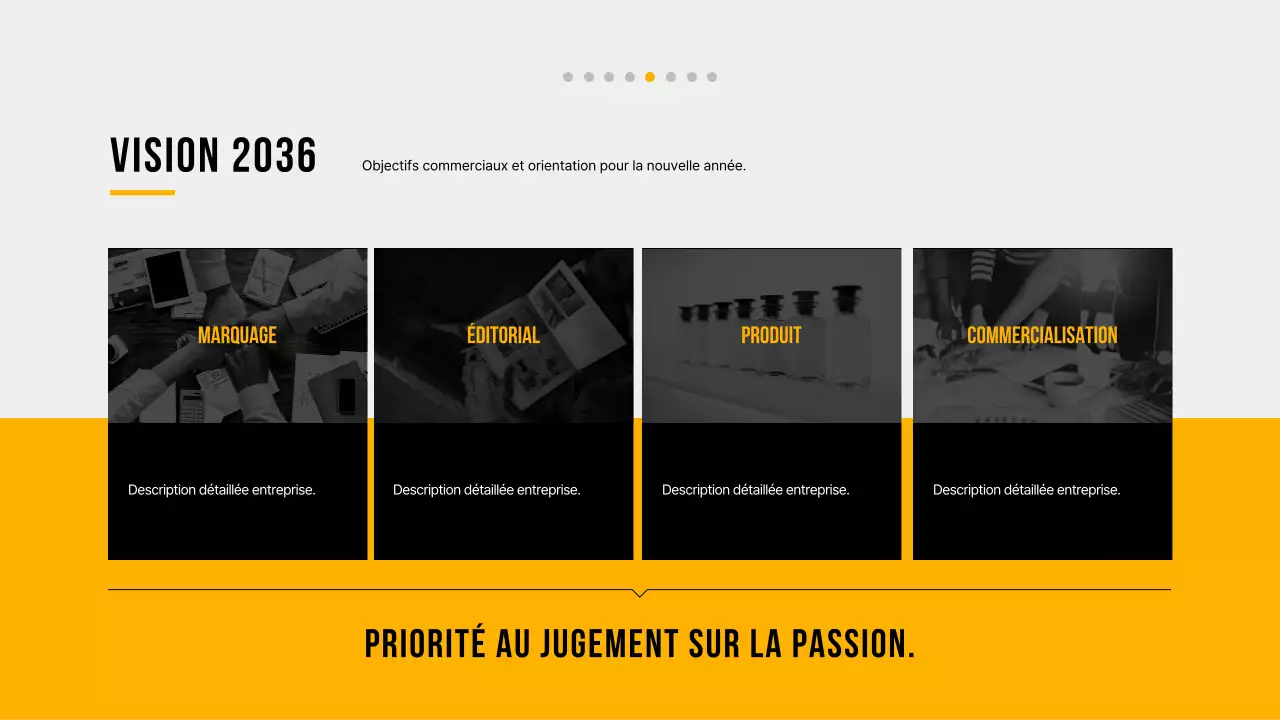 Plan d'affaires simple pour le Nouvel An en blanc et orange