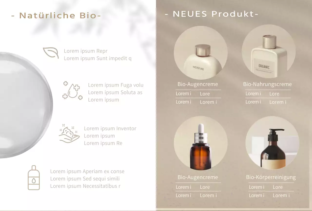 Einfache beige Kosmetik Werbepostkarte